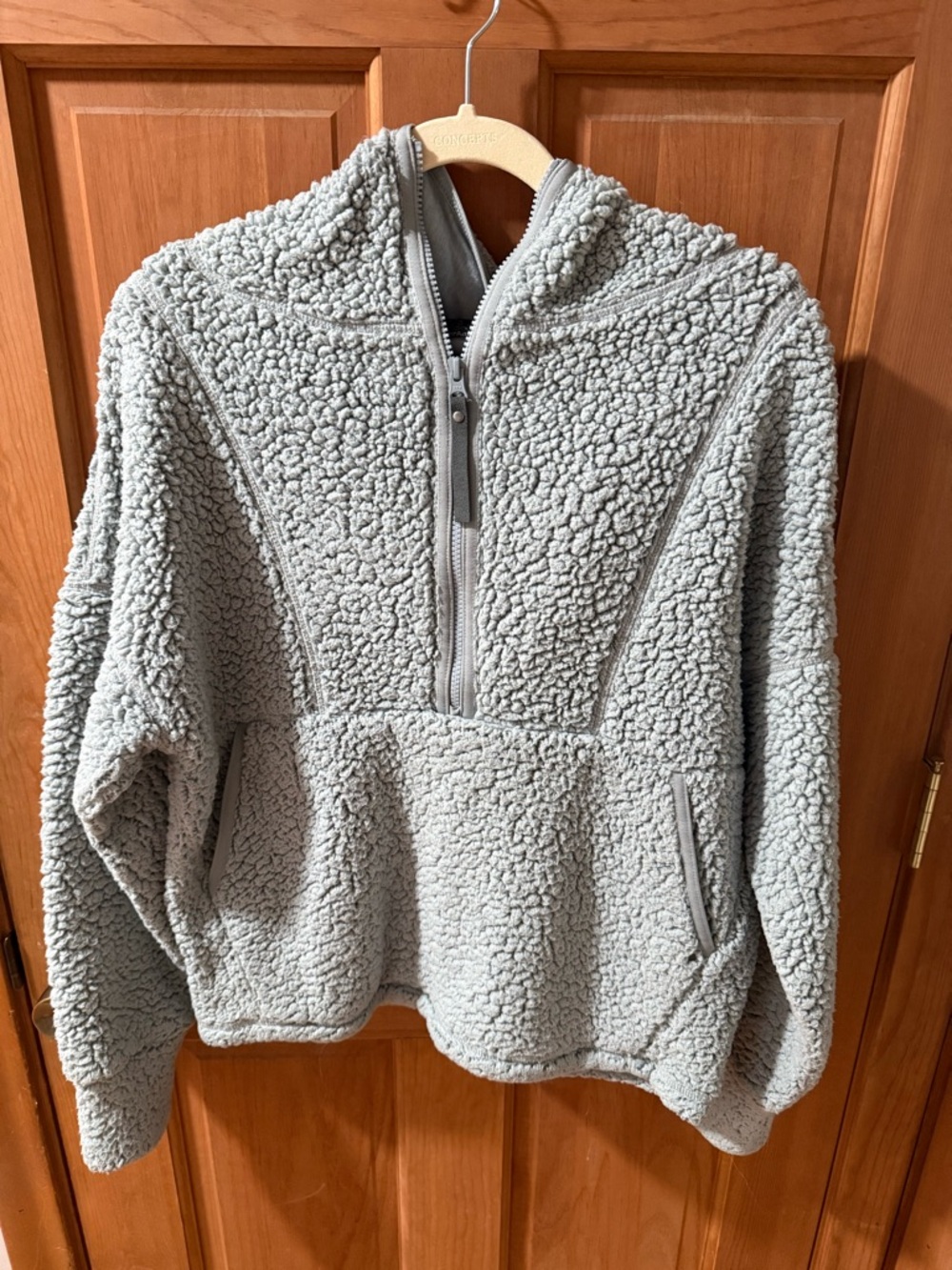 Prana Light Blue Sherpa Half-Zip Hoodie